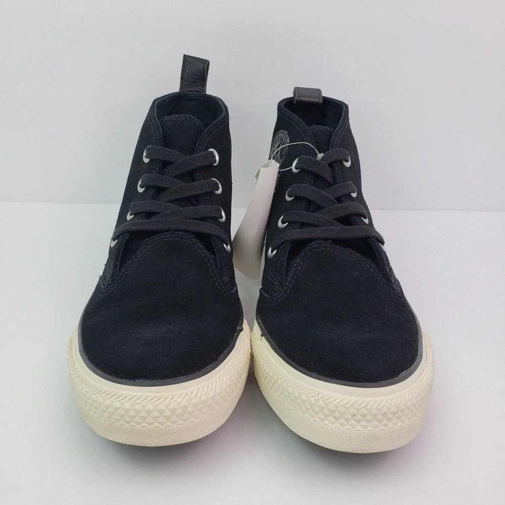 Converse Chuck Taylor Berkshire Mid Mens Sz 8 Womens Sz 10 Black Suede Shoes